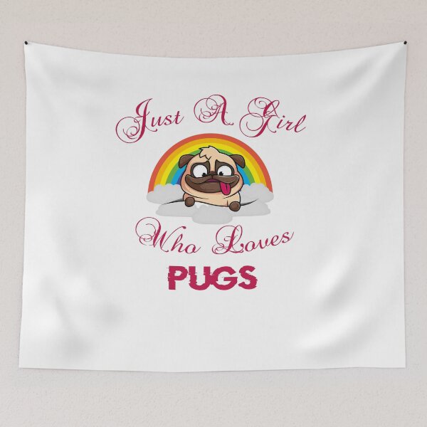 Item preview, Just a Girl Who Loves Pugs designed and sold by TeeStoreMeStore.