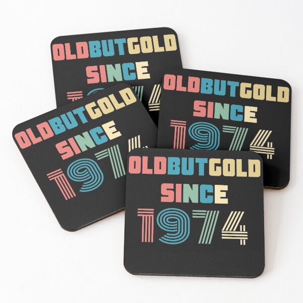 Item preview, Old But Gold 46. Birthday Gift Present for people who are born in 1974 Vintage Retro style  designed and sold by Yenon.