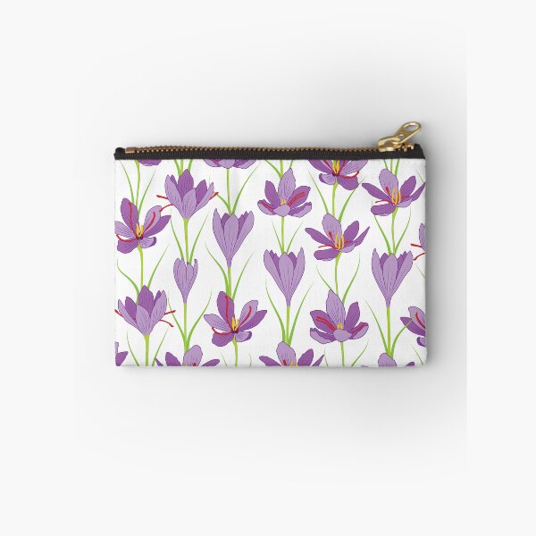 Item preview, Lavender saffron flower pattern on white background designed and sold by The Pattern Mill.