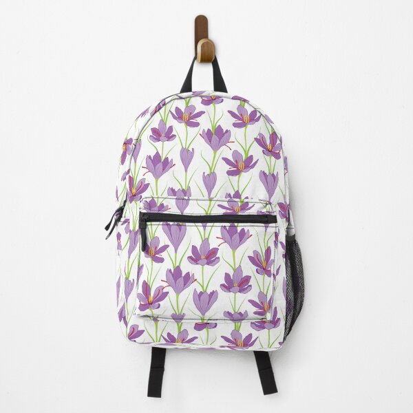 Item preview, Lavender saffron flower pattern on white background designed and sold by The Pattern Mill.