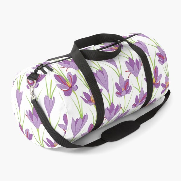 Item preview, Lavender saffron flower pattern on white background designed and sold by The Pattern Mill.