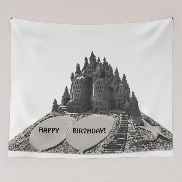 Item preview, Happy Birthday Sand Castle  designed and sold by heatherfriedman.
