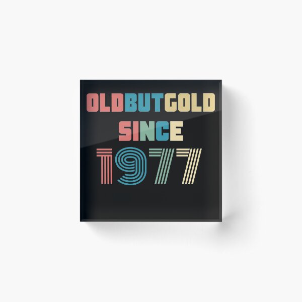 Item preview, Old But Gold 43. Birthday Gift Present for people who are born in 1977 Vintage Retro style  designed and sold by Yenon.
