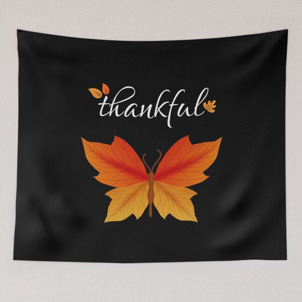 Item preview, Cute Thankful Butterfly Autumn Leaves Thanksgiving Gift  designed and sold by aronia.