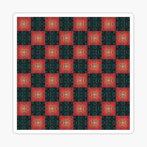 Item preview, abstract decorative design with black and red squares designed and sold by ErhanArt.