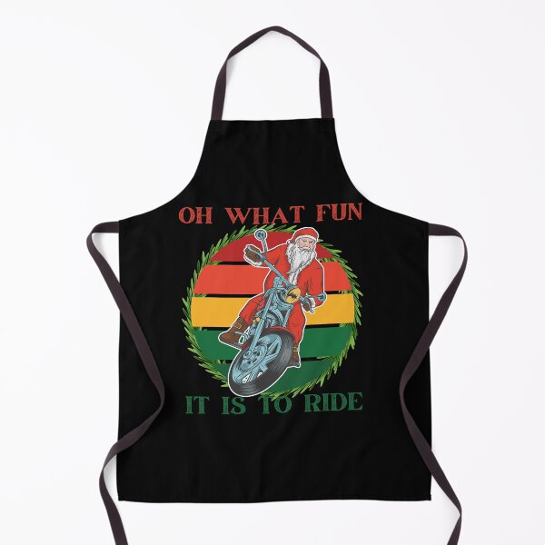 Item preview, Oh What Fun It Is To Ride Funny Santa Retro Vintage Sunset Style Biker designed and sold by RKSDesigns.