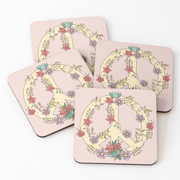 Item preview, Bohemian Floral Peace Sign designed and sold by noveltiko.