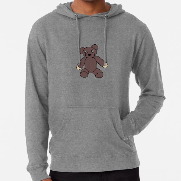Little Teddy Bear with Brown Stitched Heart | Pullover Hoodie