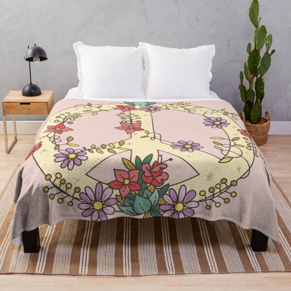 Item preview, Bohemian Floral Peace Sign designed and sold by noveltiko.