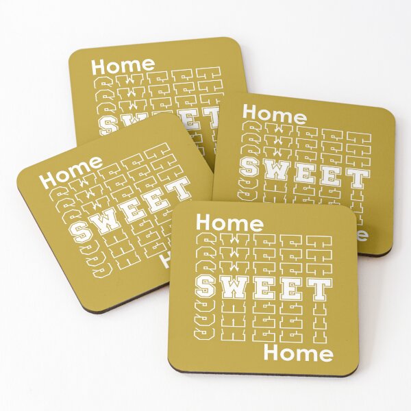 Item preview, Home Sweet Home | Retro Homebody Home Decor - Mustard designed and sold by 4wordsmovement.