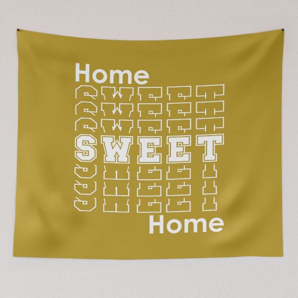 Item preview, Home Sweet Home | Retro Homebody Home Decor - Mustard designed and sold by 4wordsmovement.