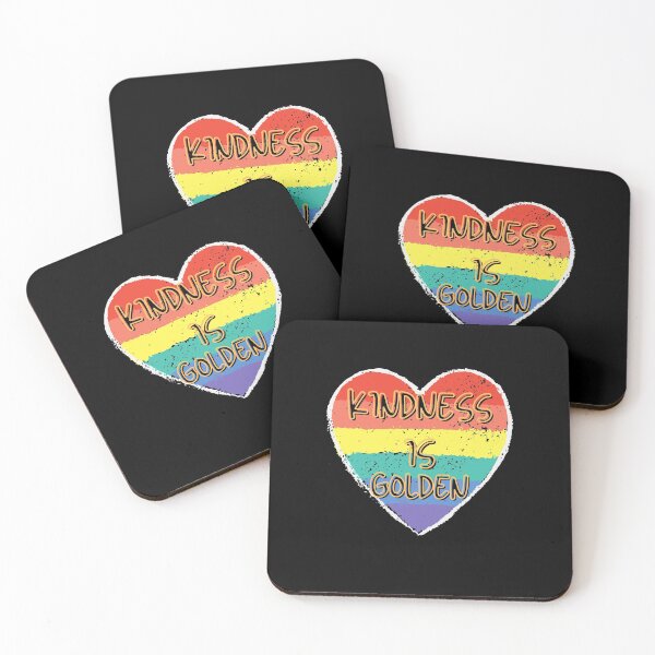 Item preview, Kindness is Golden Rainbow Heart Mental Health Be Kind  designed and sold by RKSDesigns.
