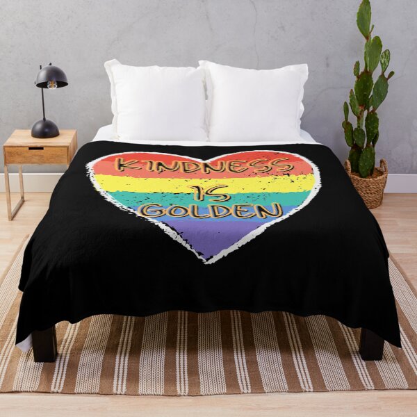 Item preview, Kindness is Golden Rainbow Heart Mental Health Be Kind designed and sold by RKSDesigns.