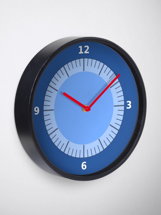 Alternate view of Blue Clock Pattern with No hands Clock