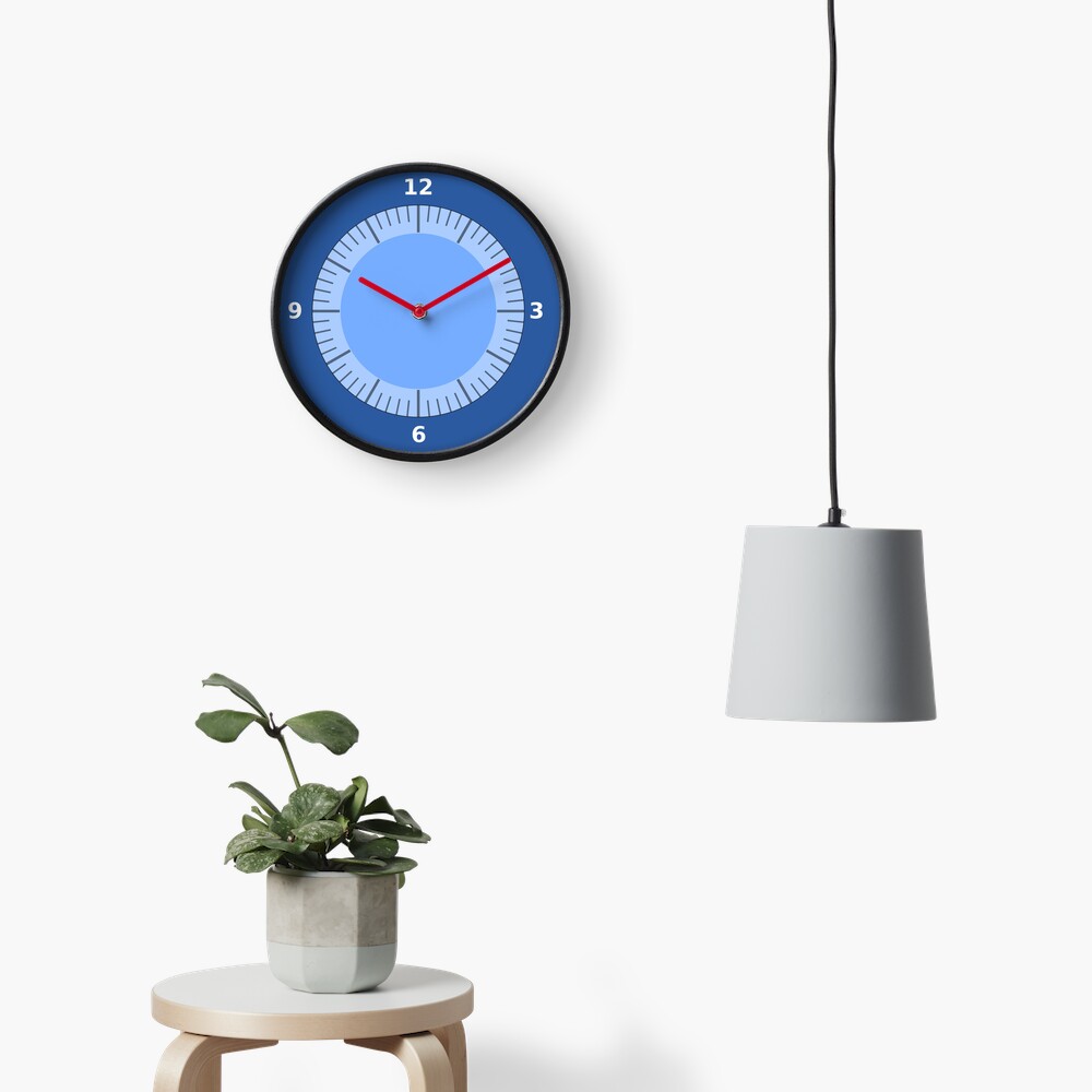 Blue Clock Pattern with No hands Clock