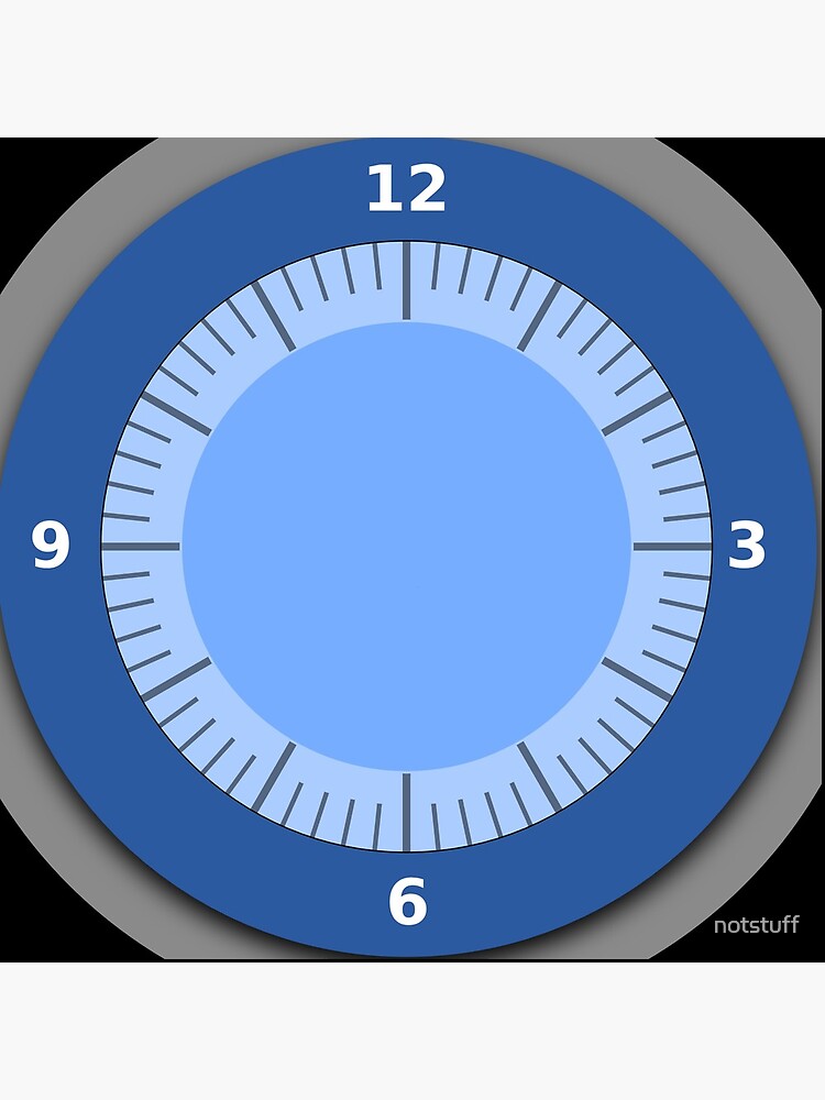 Blue Clock Pattern with No hands by notstuff