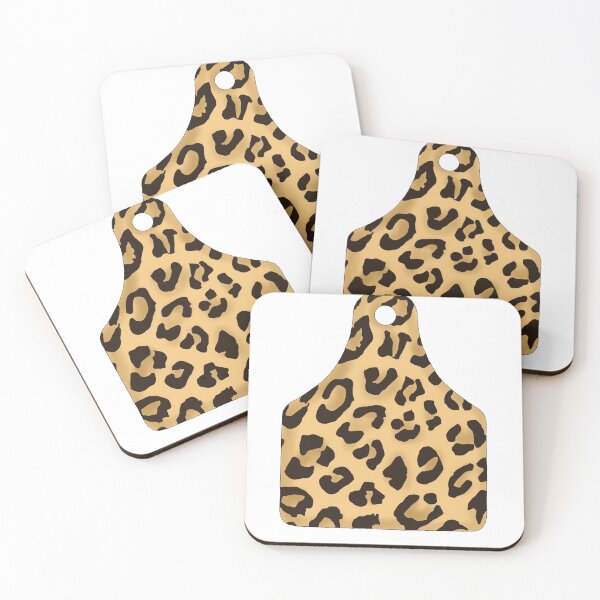Item preview, Cheetah Print Cattle Livestock Tag designed and sold by ARS Design.