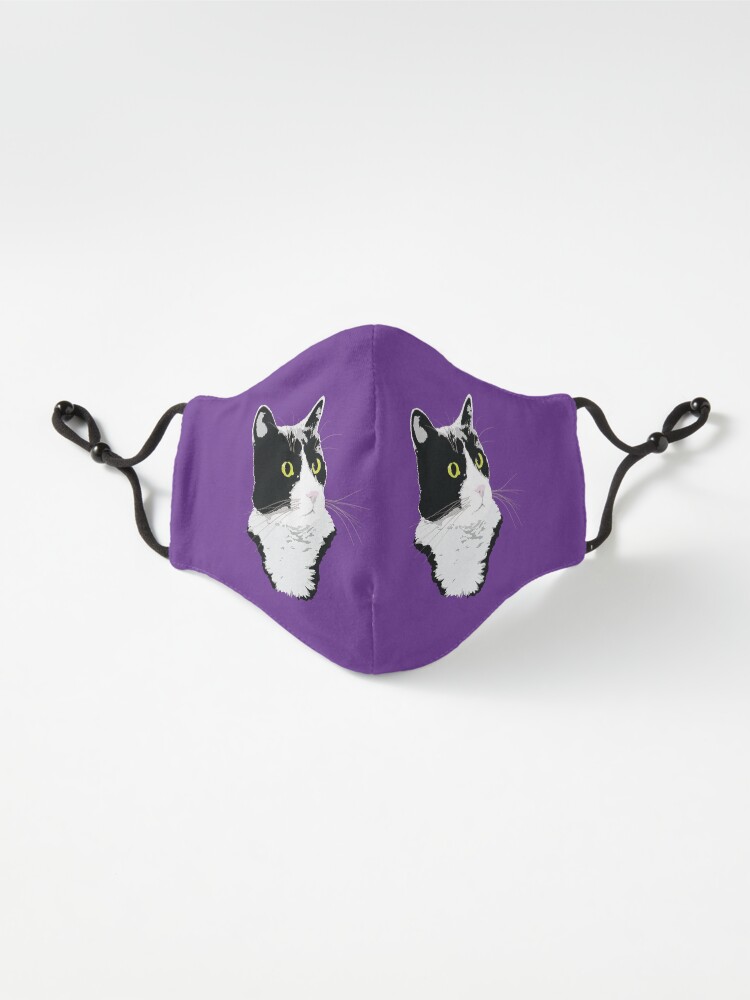 Alternate view of Regal Tuxedo Kitty Mask