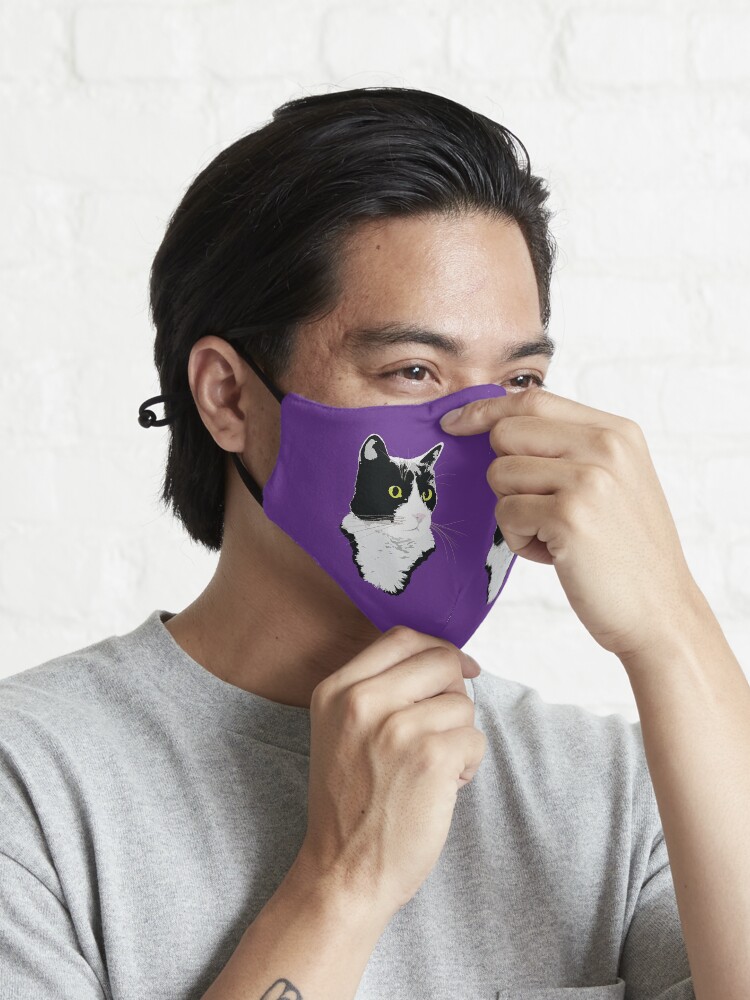 Alternate view of Regal Tuxedo Kitty Mask