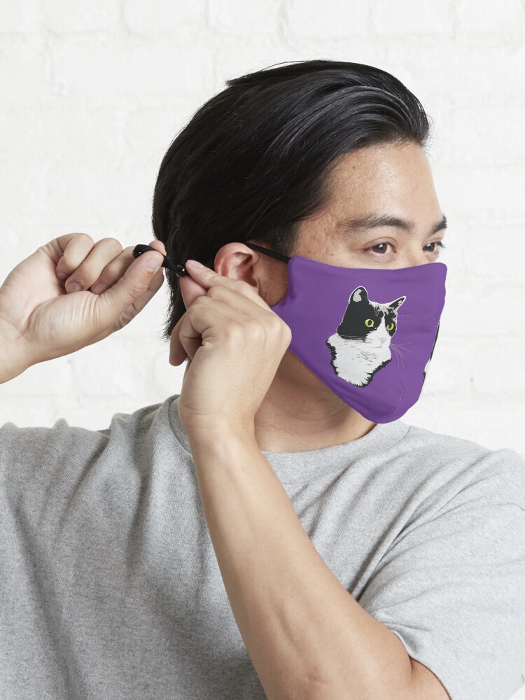 Alternate view of Regal Tuxedo Kitty Mask