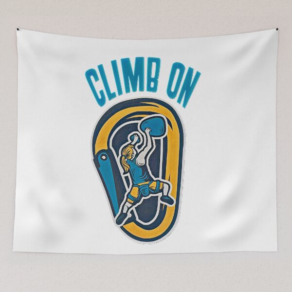 Item preview, Female bouldering climber. Climbing for women designed and sold by soniaaseguin.