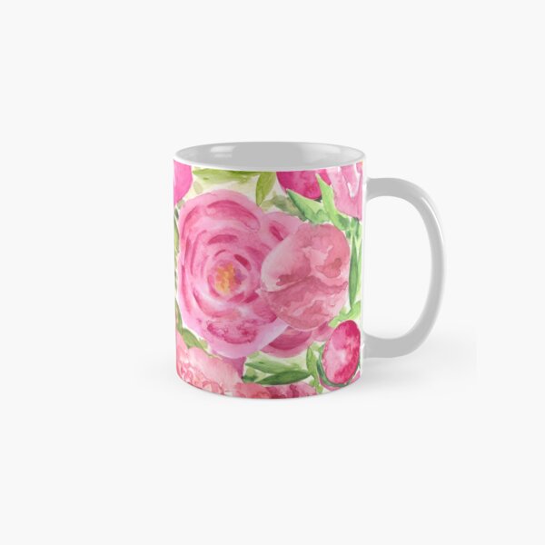 Watercolor Peonies Classic Mug