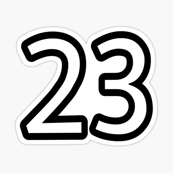 Number 23 Jersey Minimal Sticker For Sale By Impressions94 Redbubble