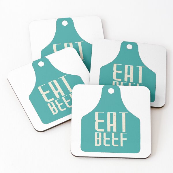 Item preview, EAT BEEF Cattle Tag Cowboy Vintage designed and sold by ARS Design.