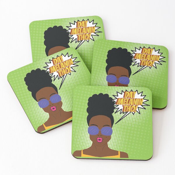 Item preview, Dat Melanin Tho - Retro Pop Art Black Girl Comics designed and sold by blackartmatters.