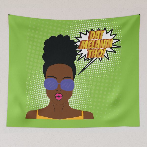 Item preview, Dat Melanin Tho - Retro Pop Art Black Girl Comics designed and sold by blackartmatters.