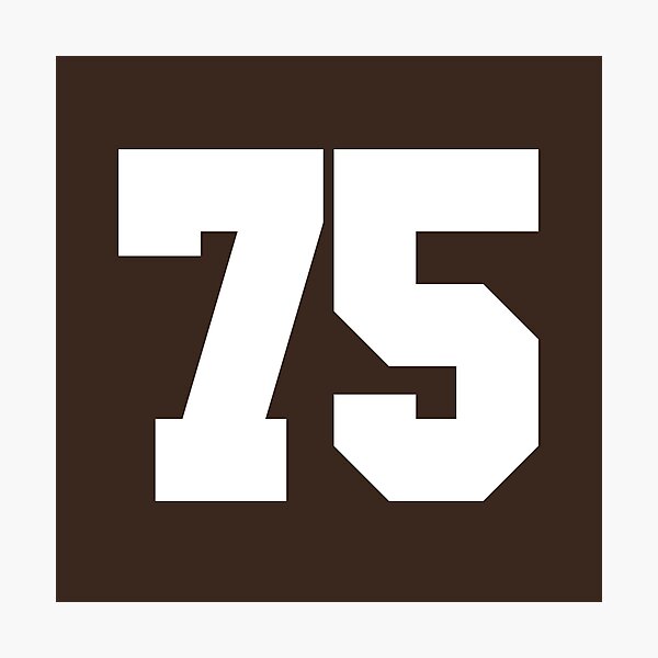 Item preview, 75 Number Cleveland Sports Seventy-Five Brown Jersey designed and sold by HelloFromAja.