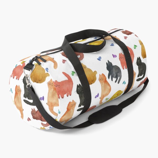 Item preview, Purrrfect watercolor fat cat pattern designed and sold by Onyria Art.