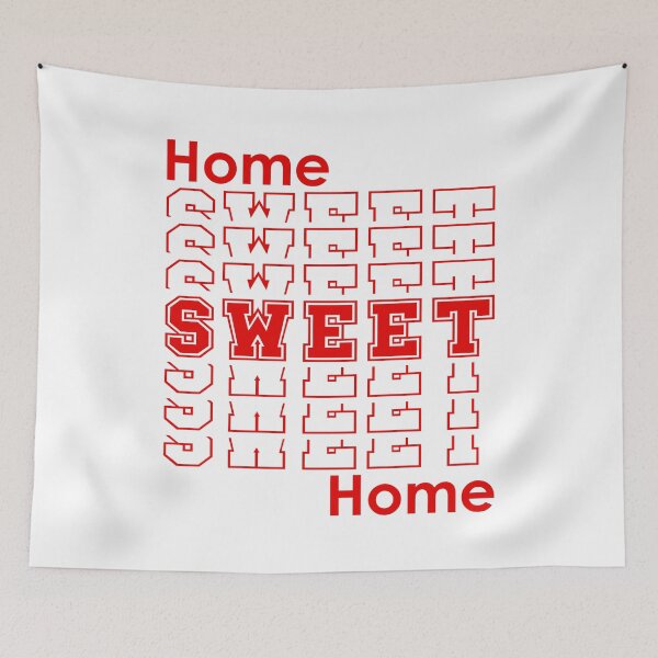 Item preview, Home Sweet Home | Retro Homebody Home Decor - Red & White designed and sold by 4wordsmovement.