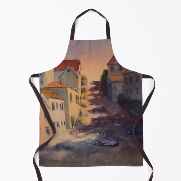 Item preview, Einar Aasen, cityscape showing light and shadow, red roofs and simplified houses in Trondheim, Norway. designed and sold by Einar Aasen.
