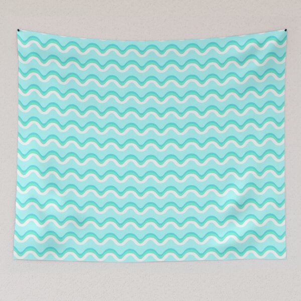 Item preview, Blue Wavy Line Pattern designed and sold by wallomintart.