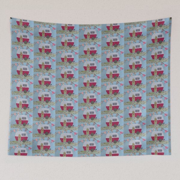 Item preview, #Retro Country Embroidered Caravan Trailer  designed and sold by Leatextileart.