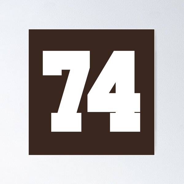 Item preview, 74 Number Cleveland Sports Seventy-Four Brown Jersey designed and sold by HelloFromAja.