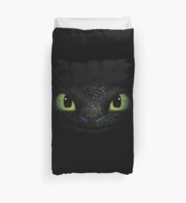 Awesome dragon face. Transparent vectorial design. Duvet Cover