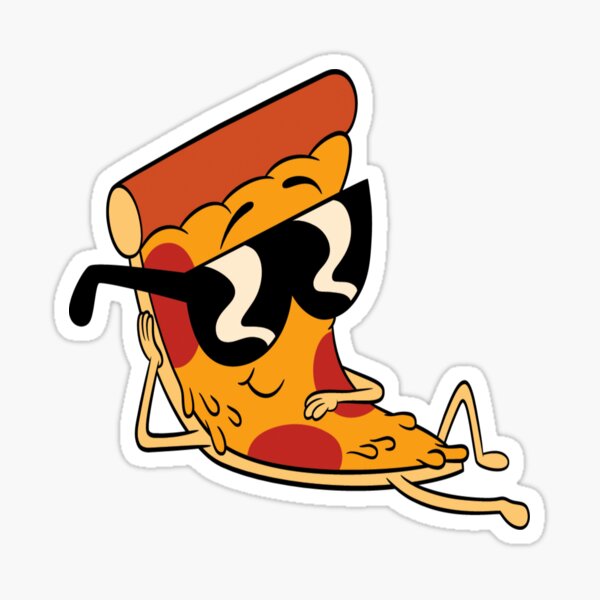 Pizza Skateboard Sticker By Happymonkeytees Redbubble