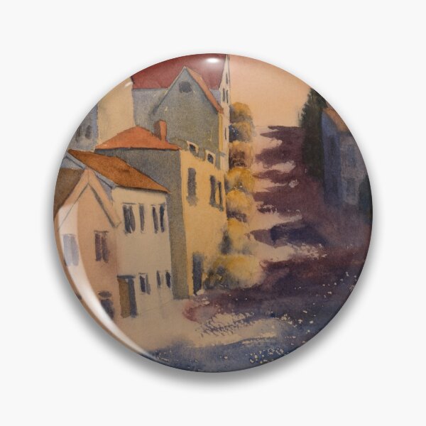 Item preview, Einar Aasen, cityscape showing light and shadow, red roofs and simplified houses in Trondheim, Norway. designed and sold by Einar Aasen.