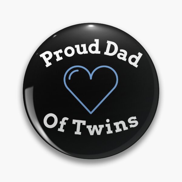 Item preview, Proud Dad Of Twins - Baby Blue Heart designed and sold by DiceNLDesigns.
