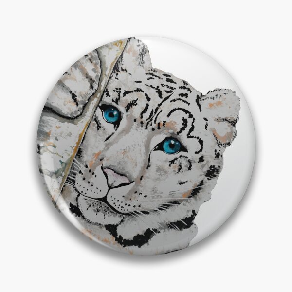 Item preview, Cute snow leopard with blue eyes designed and sold by MimiAnyArt.