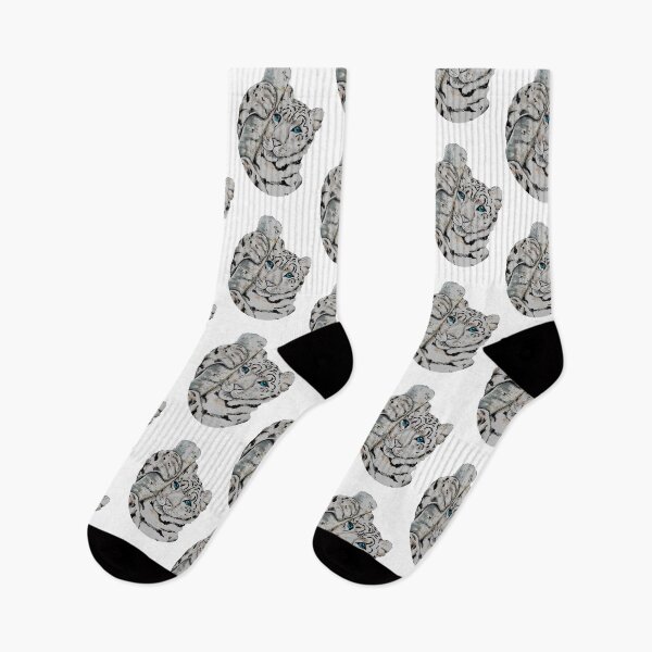 Item preview, Cute snow leopard with blue eyes designed and sold by MimiAnyArt.