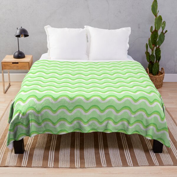 Item preview, Green Wavy Line Pattern designed and sold by wallomintart.