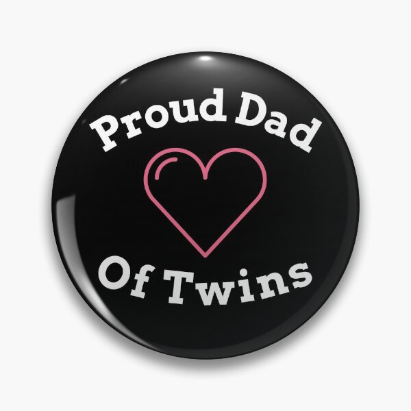 Item preview, Proud Dad Of Twins - Baby Pink Heart designed and sold by DiceNLDesigns.