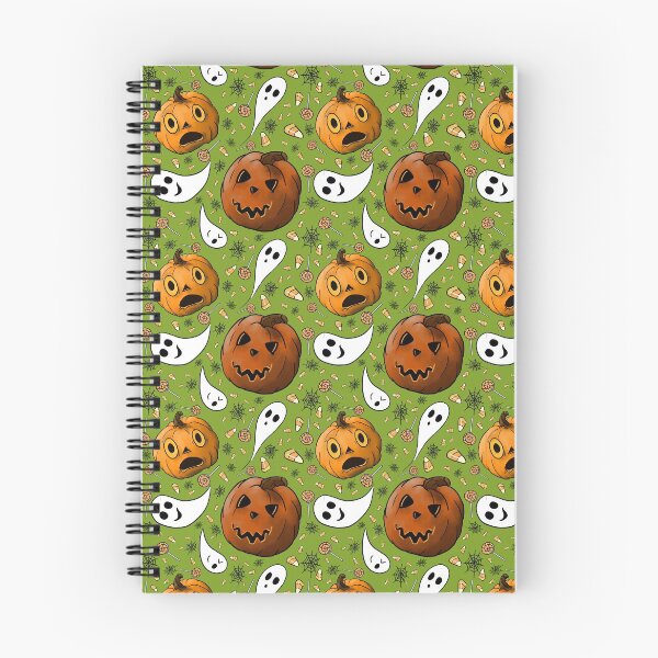 Item preview, Halloween pattern with pumpkin and ghosts designed and sold by JanaMJ.