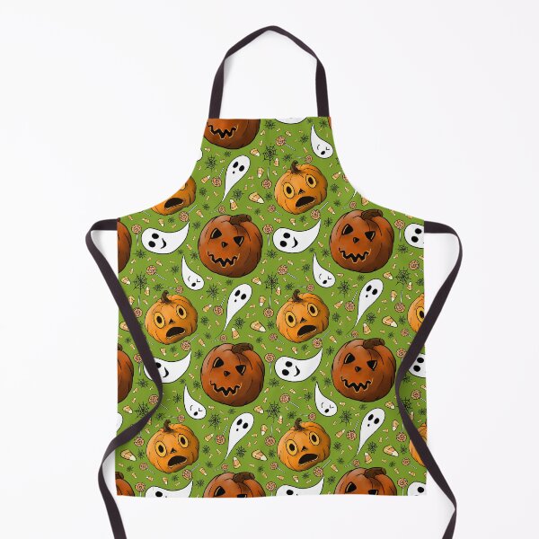 Item preview, Halloween pattern with pumpkin and ghosts designed and sold by JanaMJ.
