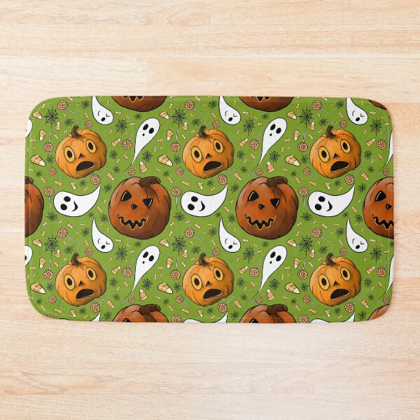 Item preview, Halloween pattern with pumpkin and ghosts designed and sold by JanaMJ.