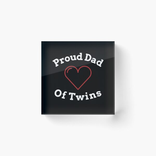 Item preview, Proud Dad Of Twins - Red Love Heart designed and sold by DiceNLDesigns.