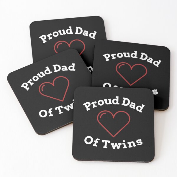 Item preview, Proud Dad Of Twins - Red Love Heart designed and sold by DiceNLDesigns.